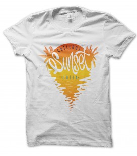 T-Shirt Chillout Ibiza Sunset, 100% coton Bio