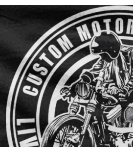 T-Shirt Custom Motorcycle Club, Biker 100% coton Bio