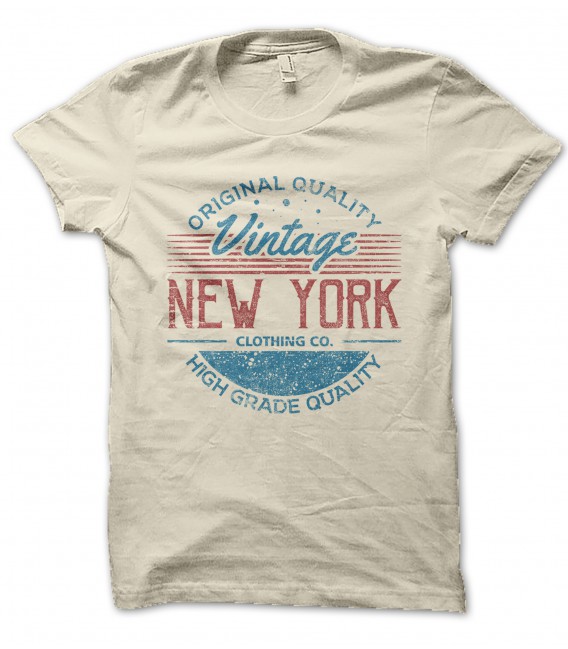 T-Shirt New York Vintage Clothing , 100% coton