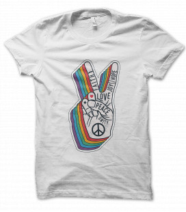 T-Shirt Peace and Love , 100% coton Bio