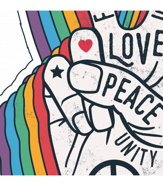 T-Shirt Peace and Love , 100% coton Bio