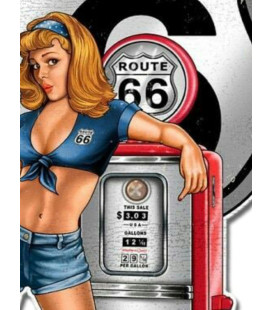 Tee Shirt Pin Up Fil her Up, Route 66