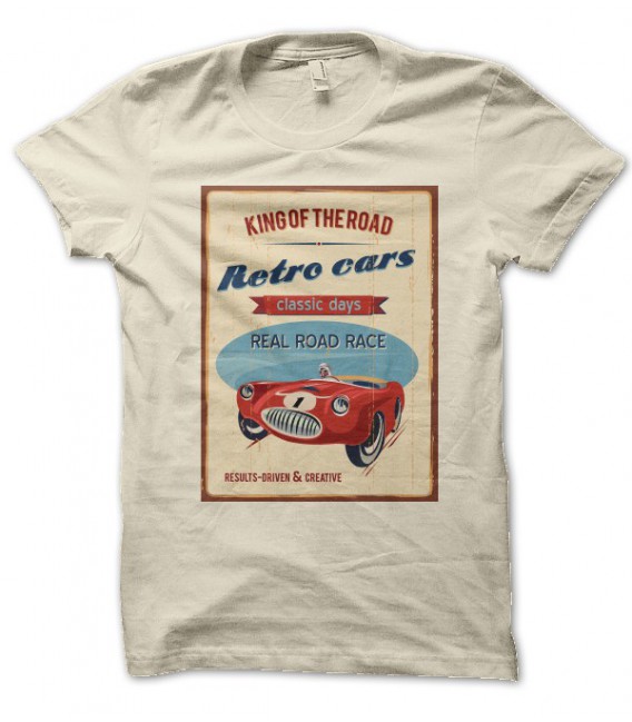 T-shirt vintage King of the Retro Cars Classics