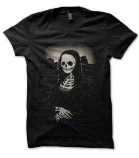 Tee Shirt Skull Mona Lisa, La Joconde Death Style