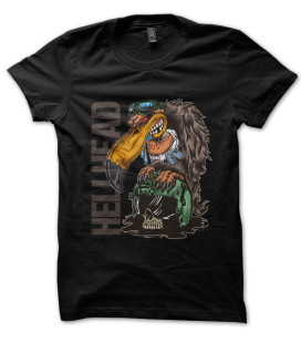 Tee Shirt Vautour Biker HellHead, 100% Honor