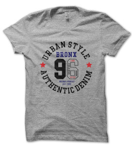 Tee Shirt Urban Style 96, Bronx, Authentic Denim USA