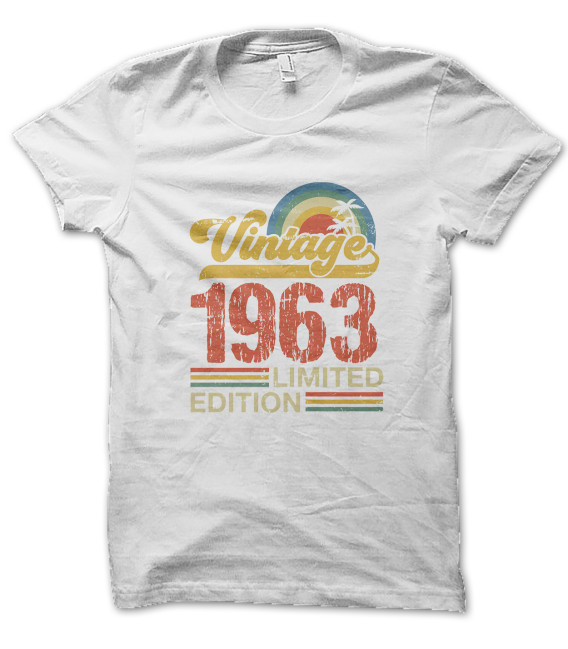 Tee Shirt Vintage Anniversaire Limited Edition Date au Choix
