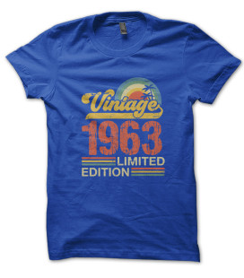 Tee Shirt Vintage Anniversaire Limited Edition Date au Choix