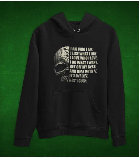 Sweat-Shirt Capuche I am Who I am , HellHead, the Radical Riders Companyany