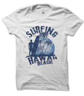 Tee Shirt Surfing Hawaii Beach