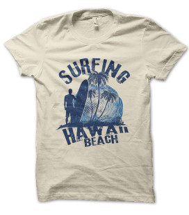 Tee Shirt Surfing Hawaii Beach