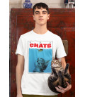 Tee Shirt CHATS ( parodie film JAWS )