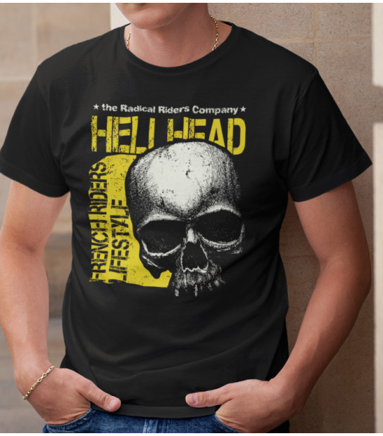 Achat T-shirt homme noir Jour des morts avec tête de mort à chapeau pas  cher