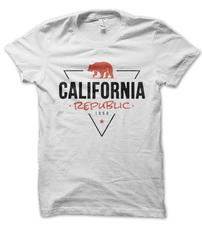 Republic Of California WOREPCZTS101 T-Shirt, Blanc, S Femme