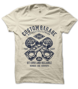 Tee Shirt Vintage Custom Garage, Motorcycle Legend 1980