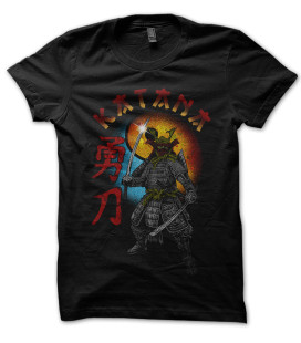 Tee Shirt Vintage Katana, Yin Yang