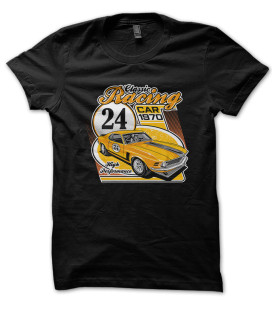 Tee Shirt Vintage Classic Racing Car 1970