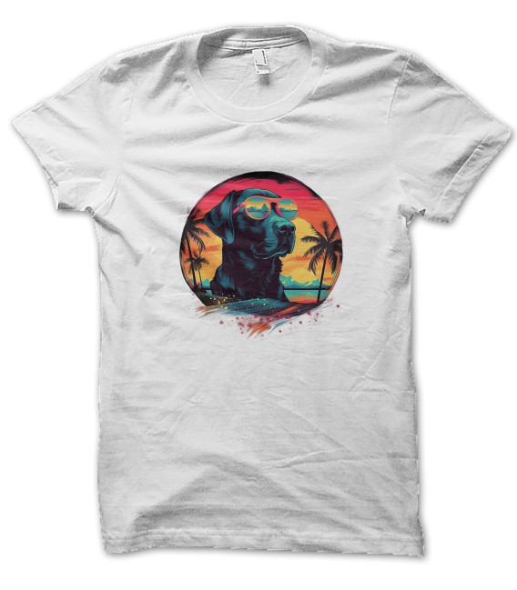 Tee Shirt Labrador Sunset LifeStyle