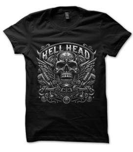 Tee Shirt Skull Biker, the Radical Riders Company by HellHead