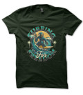Tee Shirt Surfing for Freedom, Skull surfer