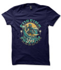 Tee Shirt Surfing for Freedom, Skull surfer