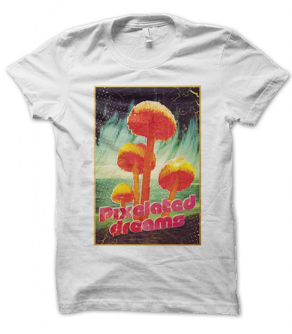 T-shirt Pixelated Dream Mushroom