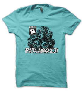Tee Shirt Paranoid, Spider and Grenade