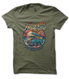 Tee Shirt Hossegor Breaks Landais, French Surfer