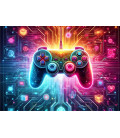 Poster Néon gamer controller