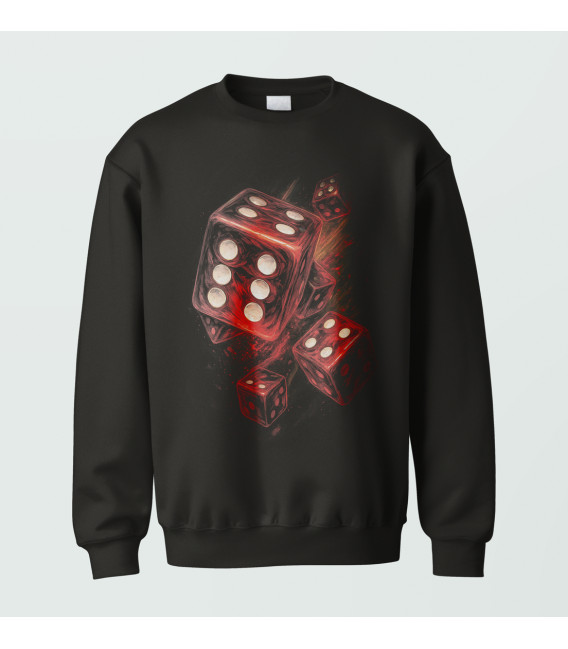 Sweat Shirt Classic Noir, Life's Game, Dé de la Life