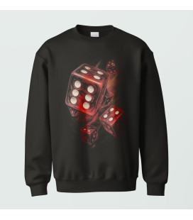 Sweat Shirt Classic Noir, Life's Game, Dé de la Life