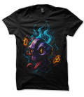 Tee Shirt Noir Crazy Monster
