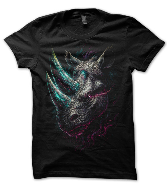 Tee Shirt Noir Rhino Fury