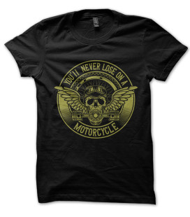 Tee Shirt Kaki Biker You'll never lose on a Motorcycle