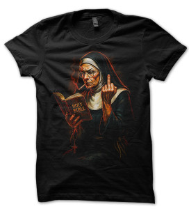 Tee Shirt Bonne Soeur smoking Fuck Off