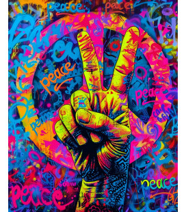 Poster Pop Art Peace Graffiti