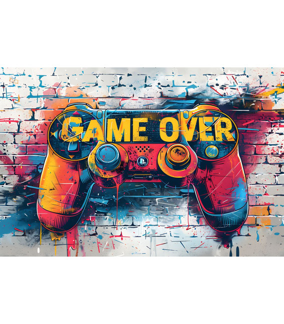 Poster Graffiti Manette Game Over