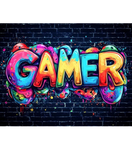 Poster GAMER Graffiti on Wall