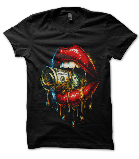 Tee Shirt Sexy Lips Dollars