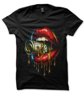 Tee Shirt Sexy Lips Dollars