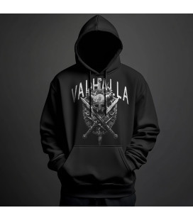 Sweat Shirt Capuche Noir, ValHalla Vikings