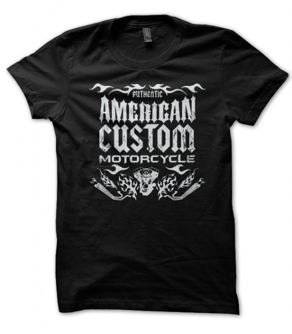 T-shirt Authentic American Custom Motorcycle