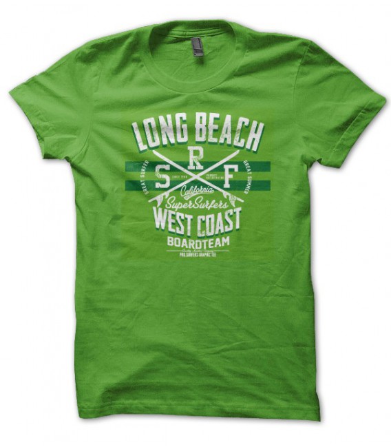 T-shirt Long Beach WestCoast, Surfer California