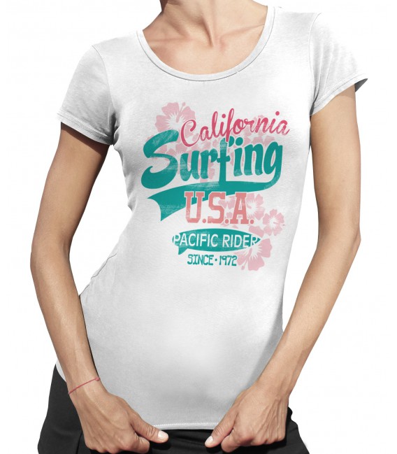 T-shirt Femme California Surfing USA