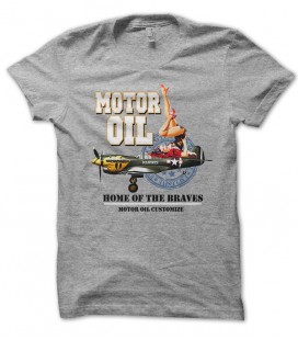 T-shirt Motor Oil, Marines Home of the Brave, Pin Up