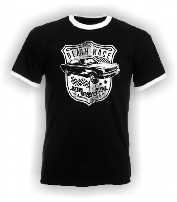 T-shirt Death Race, Bad Crew Bones, Vintage Cars