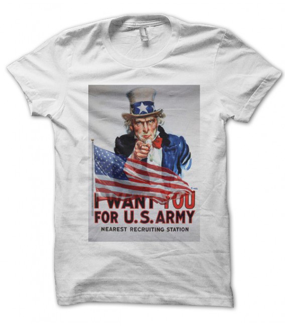 T-shirt I want you for US Army, Uncle Sam