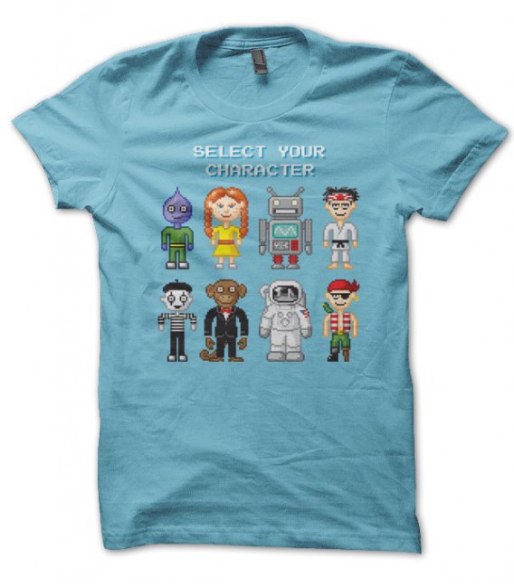 T-shirt Video Game Select Character by T-GeeK