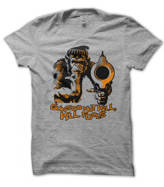T-shirt Monkey Gun, Kill Fools