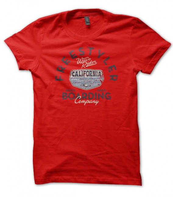 T-shirt Freestyler Wave Rider Surf Board Company California